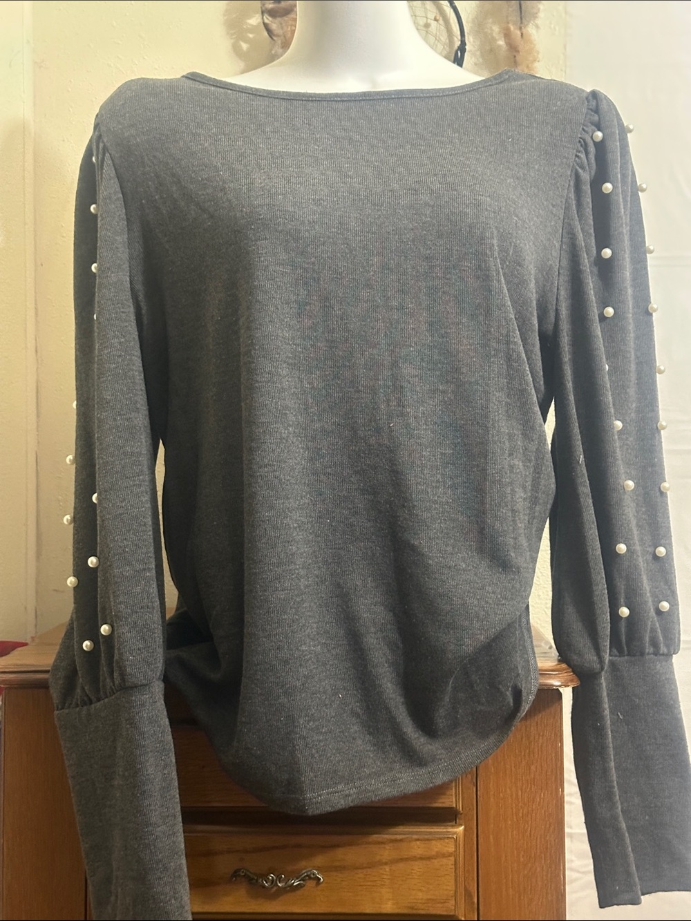 Madison Charcoal Knit Top